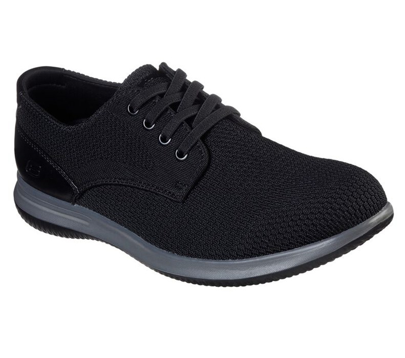 Skechers Darlow - Velogo - Mens Slip On Shoes Black [AU-DK7023]